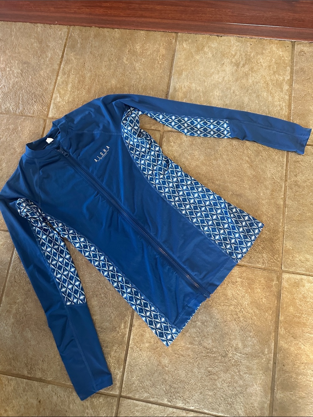 Rip Curl Navy Blue Aloha Logo Rash Guard